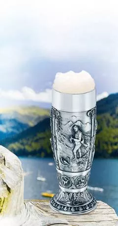 Díszes Ón sörös pohár - Artina