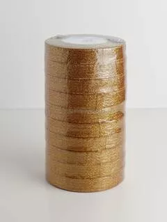 Szatén textil szalag 15 mm/22,5 m Arany metál